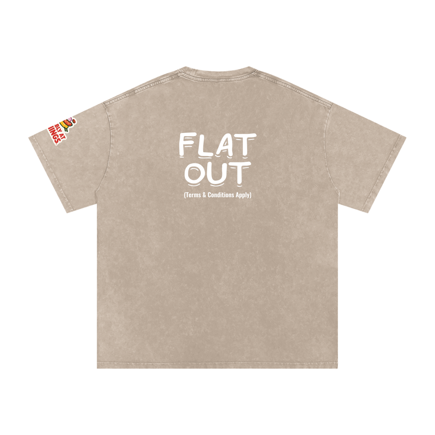 Not The Ordinary Snow Washed Oversized Cotton T-Shirt Flat Out Weekend Uniform Tee