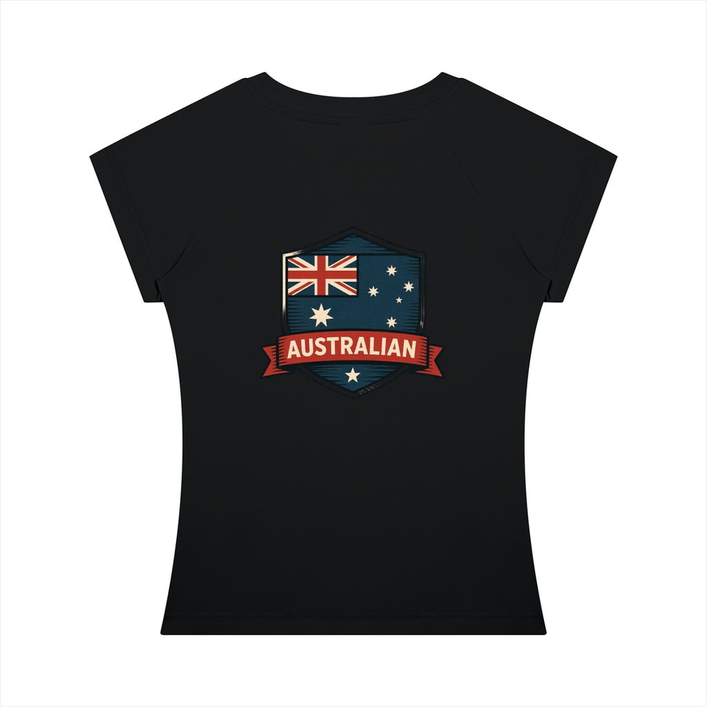 Not Muted Women’s Slim Raglan T-Shirt Aussie Identity Tee