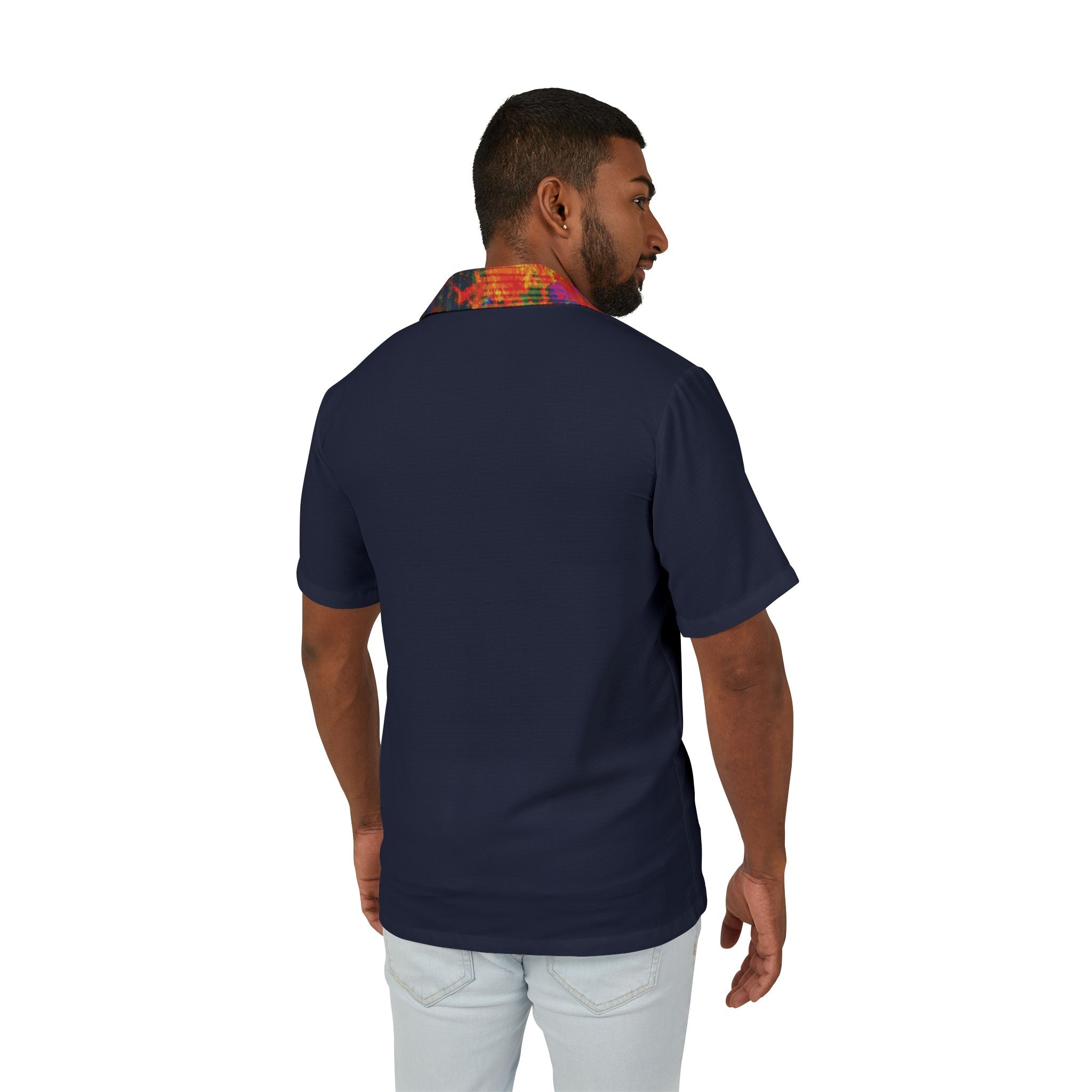 Midnight Mirage Opal Hawaiian Camp Shirt Button-Up