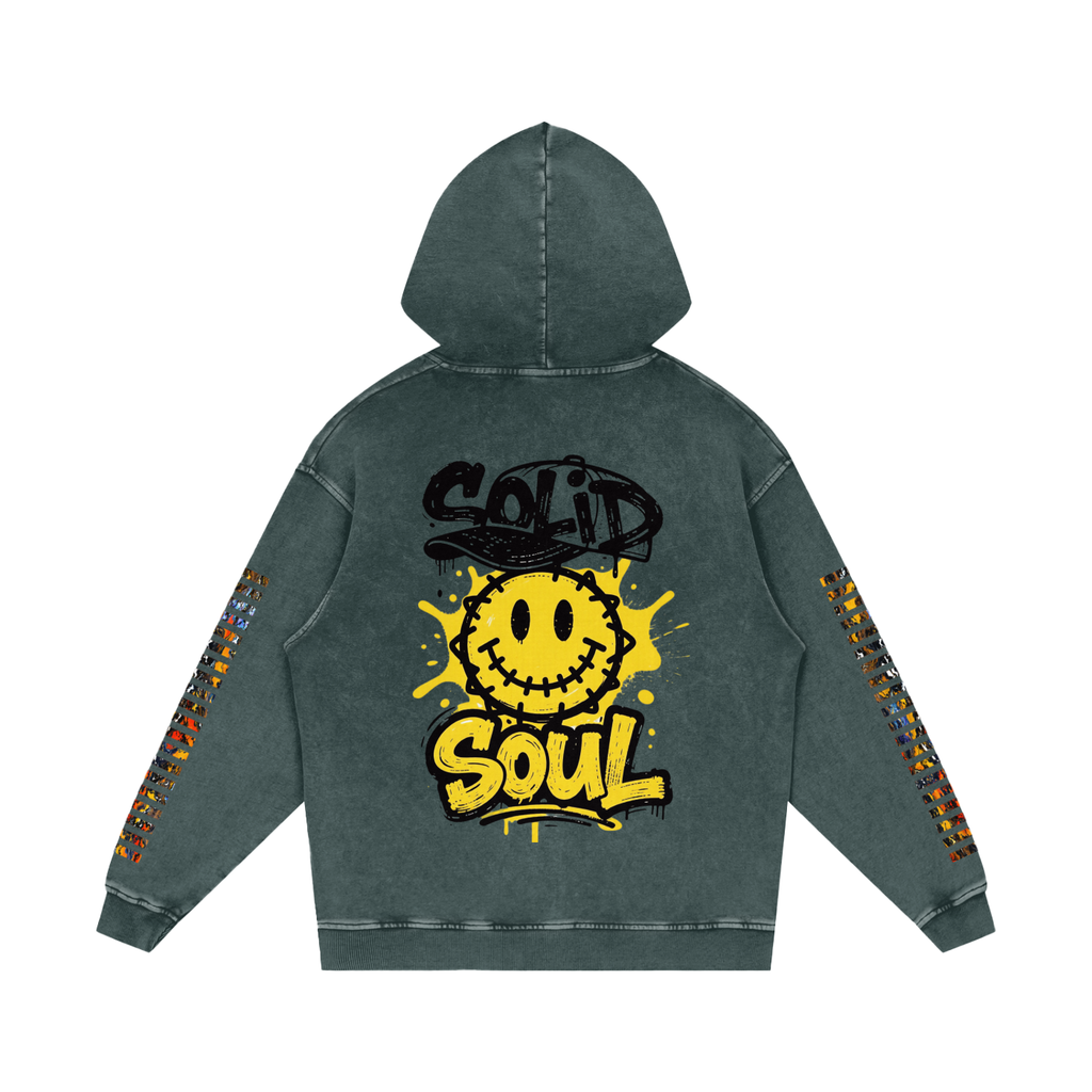 Not Dull Snow Washed Loose Cotton Hoodie 67 Energy