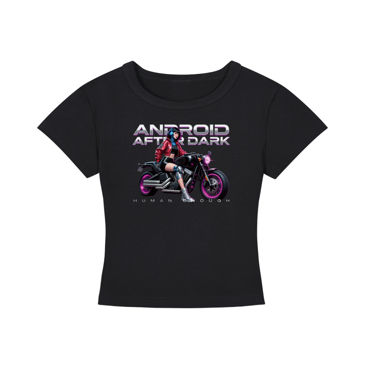 Cropped T-Shirt, Not Made for Yesterday – Android After Dark Women’s Cropped Tee