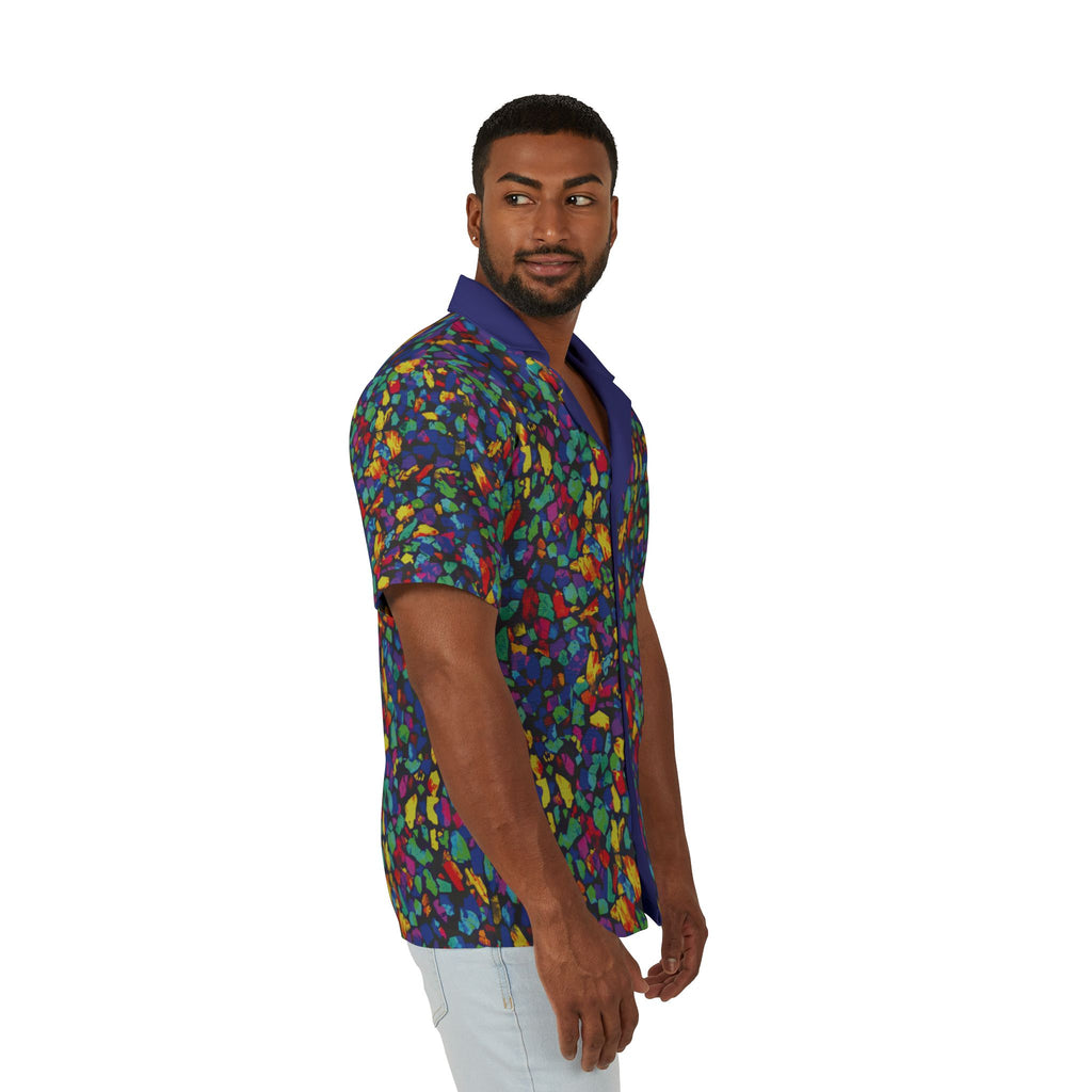 Not Here To Behave Opal Mosaic Hawaiian Camp Shirt Confetti Current