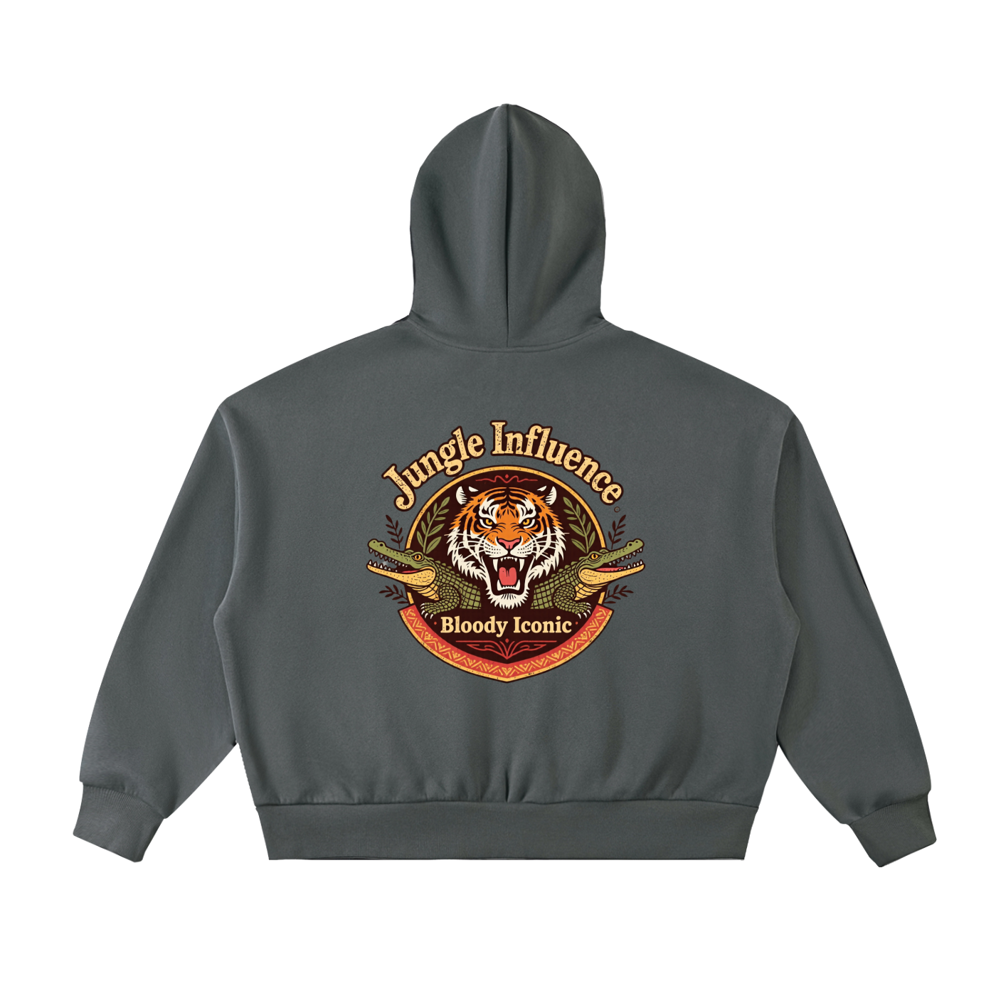 Fleeced Hoodie, Not Stubborn, Just Correct – Jungle Influence Full-Zip Boxy Hoodie