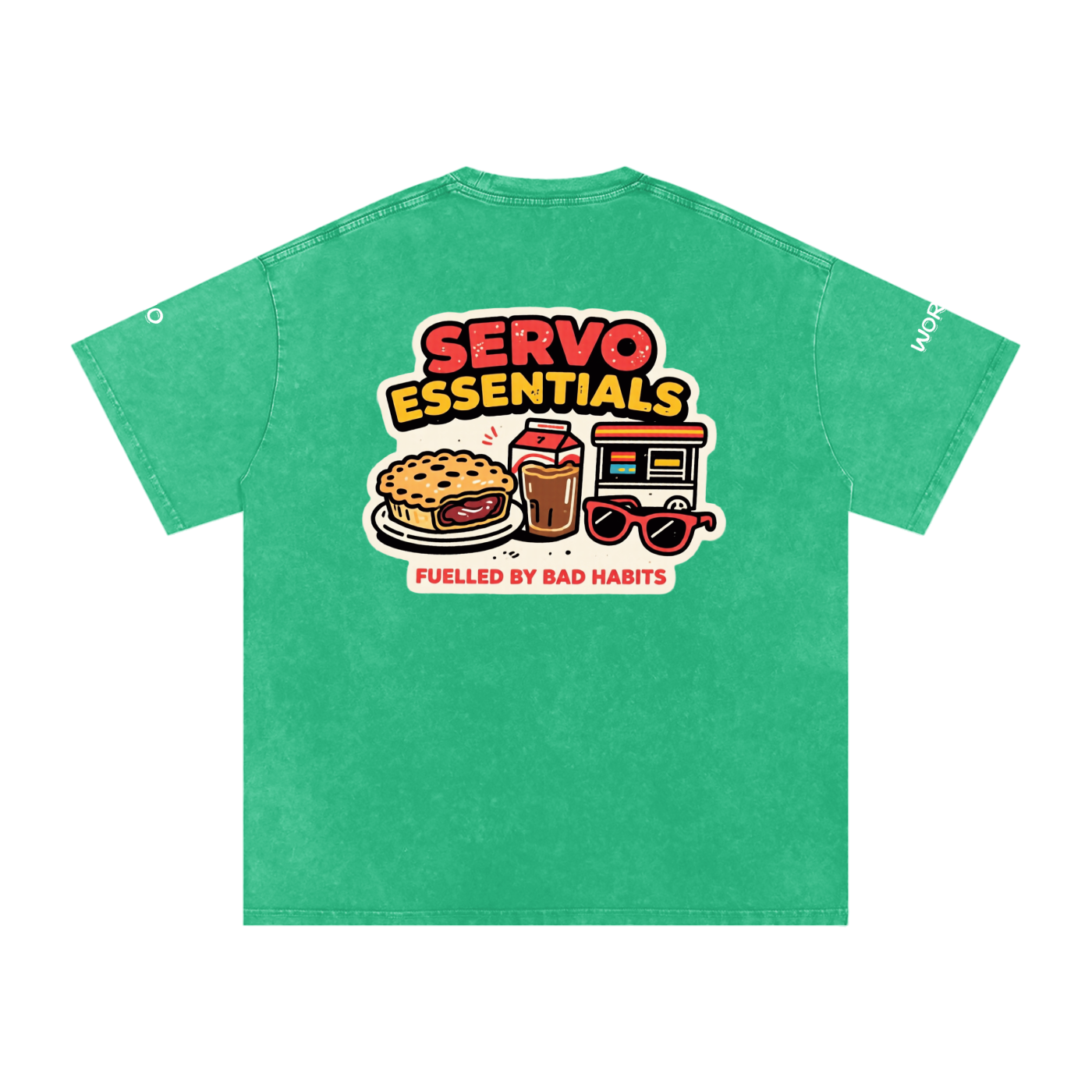 Not the Usual Snow Washed Oversized Cotton T-Shirt Another Day Servo Run Tee