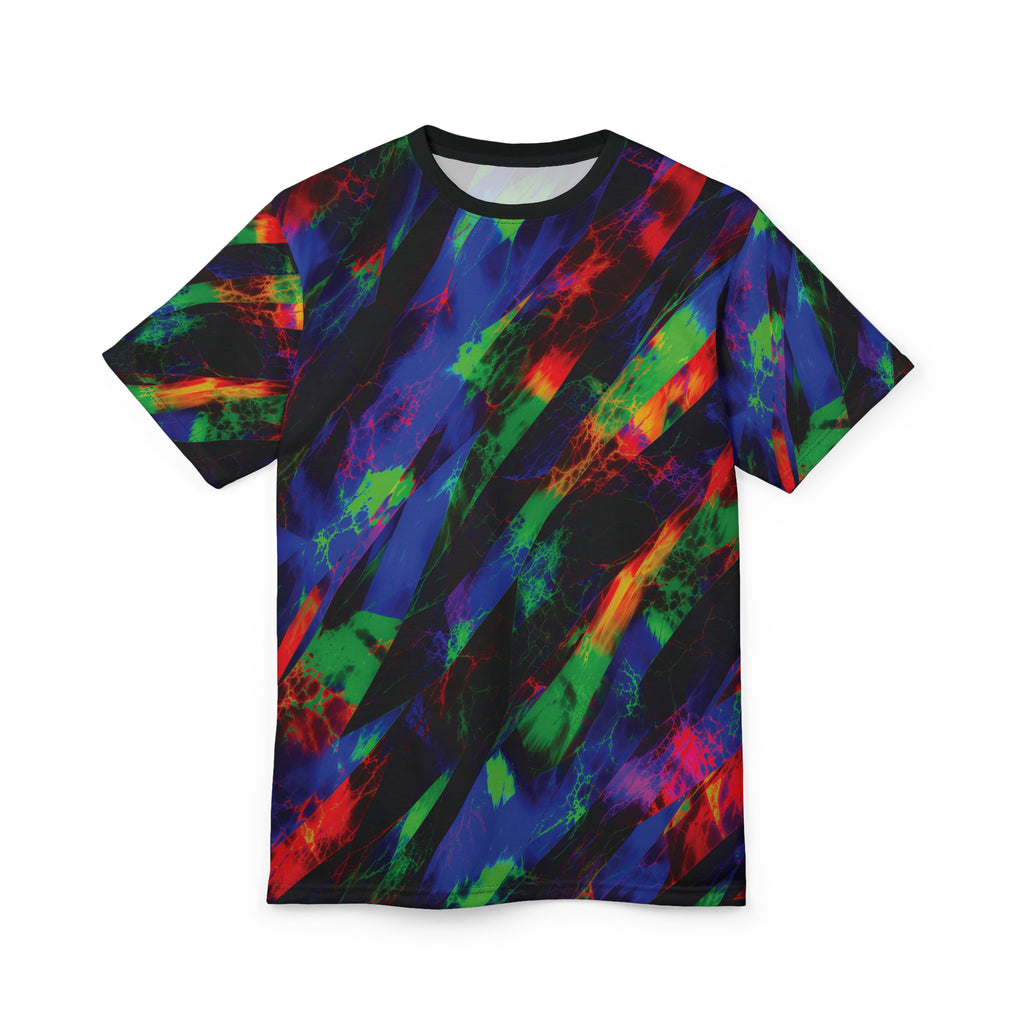 Voltage Rift Tee Neon Splash Cut & Sew T-Shirt