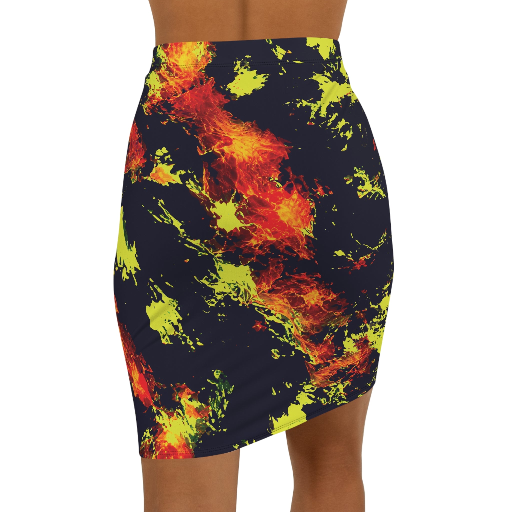Inferno Static Opal Pencil Skirt