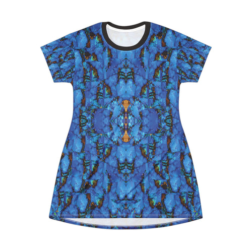 Blue Opal Mirage T-Shirt Dress