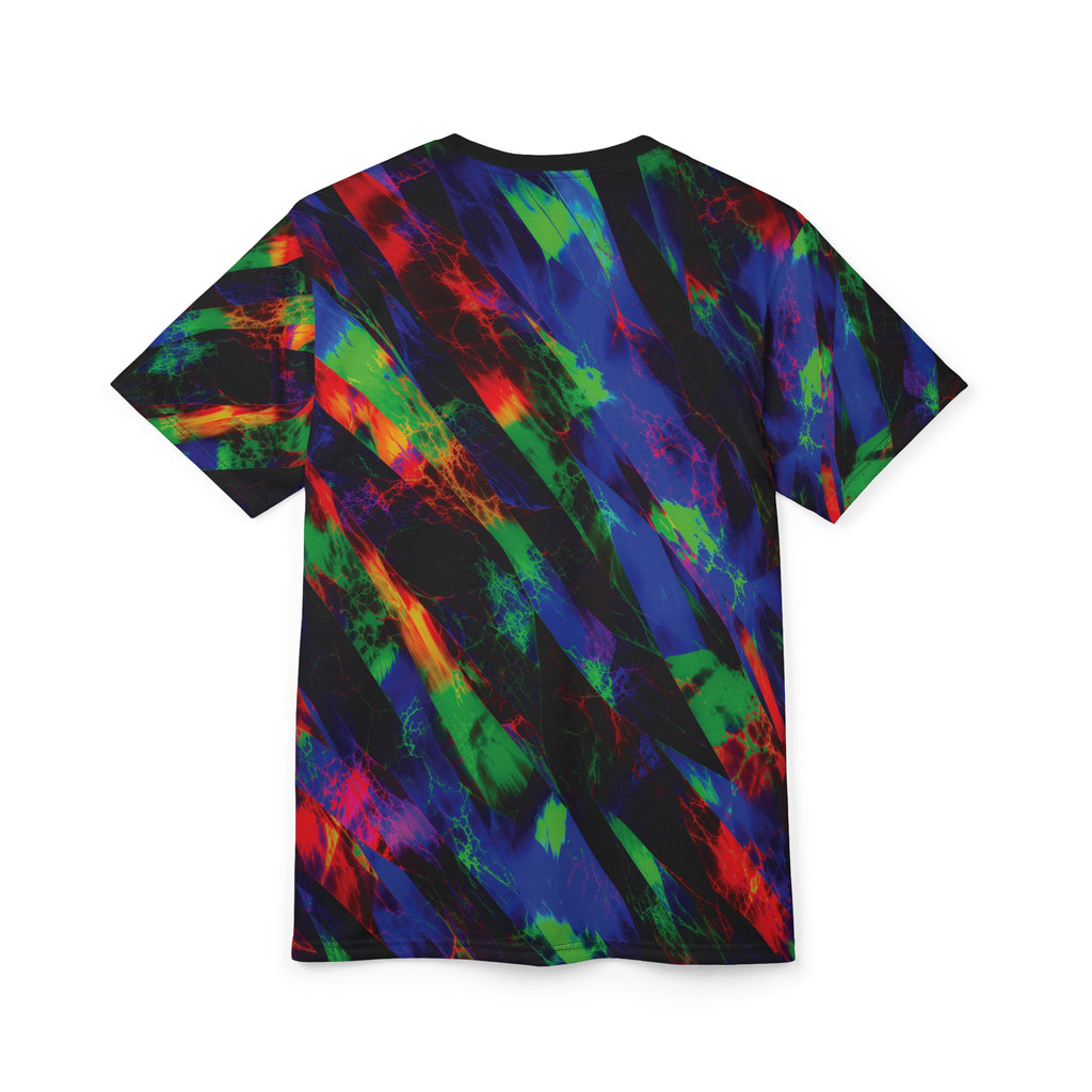 Voltage Rift Tee Neon Splash Cut & Sew T-Shirt