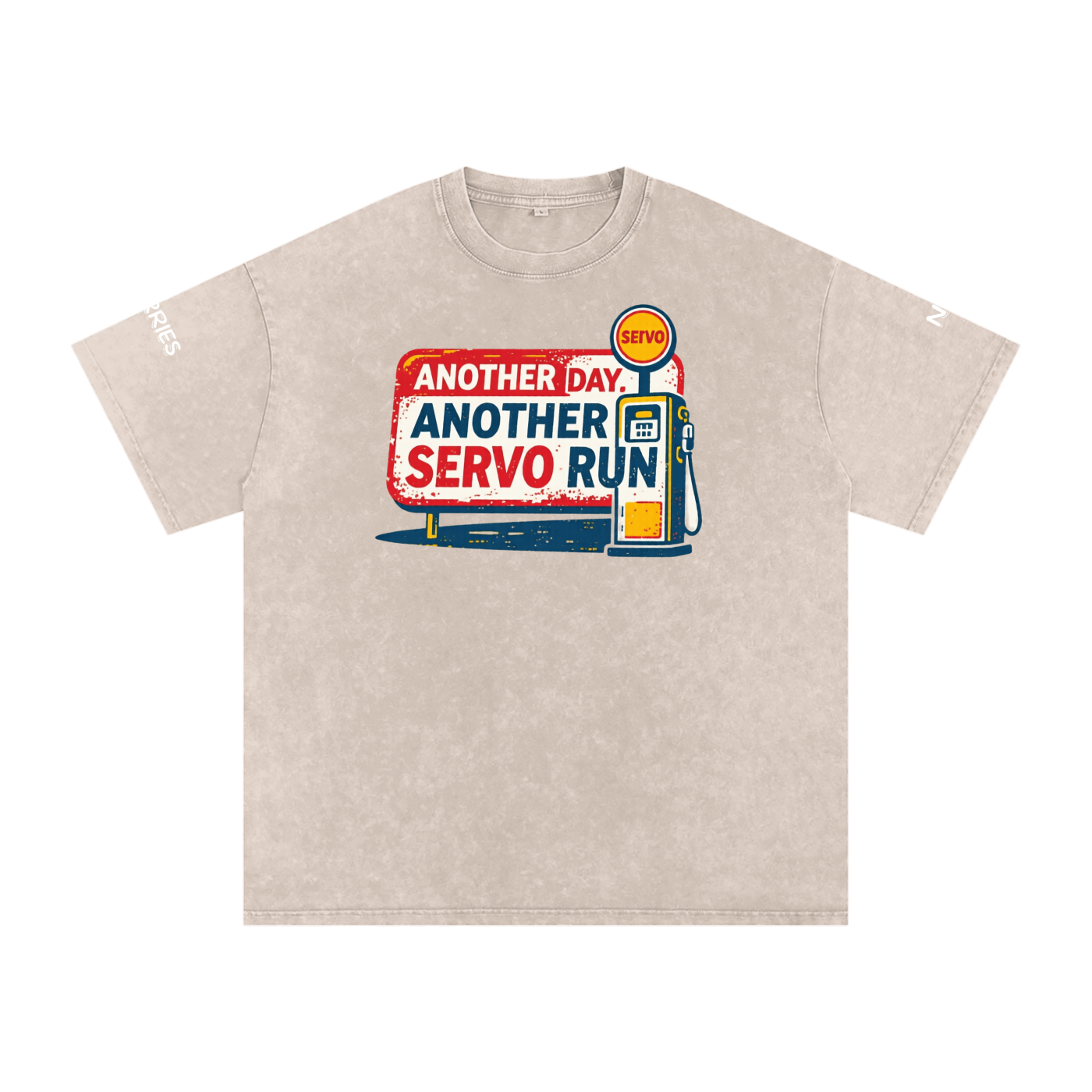 Not the Usual Snow Washed Oversized Cotton T-Shirt Another Day Servo Run Tee