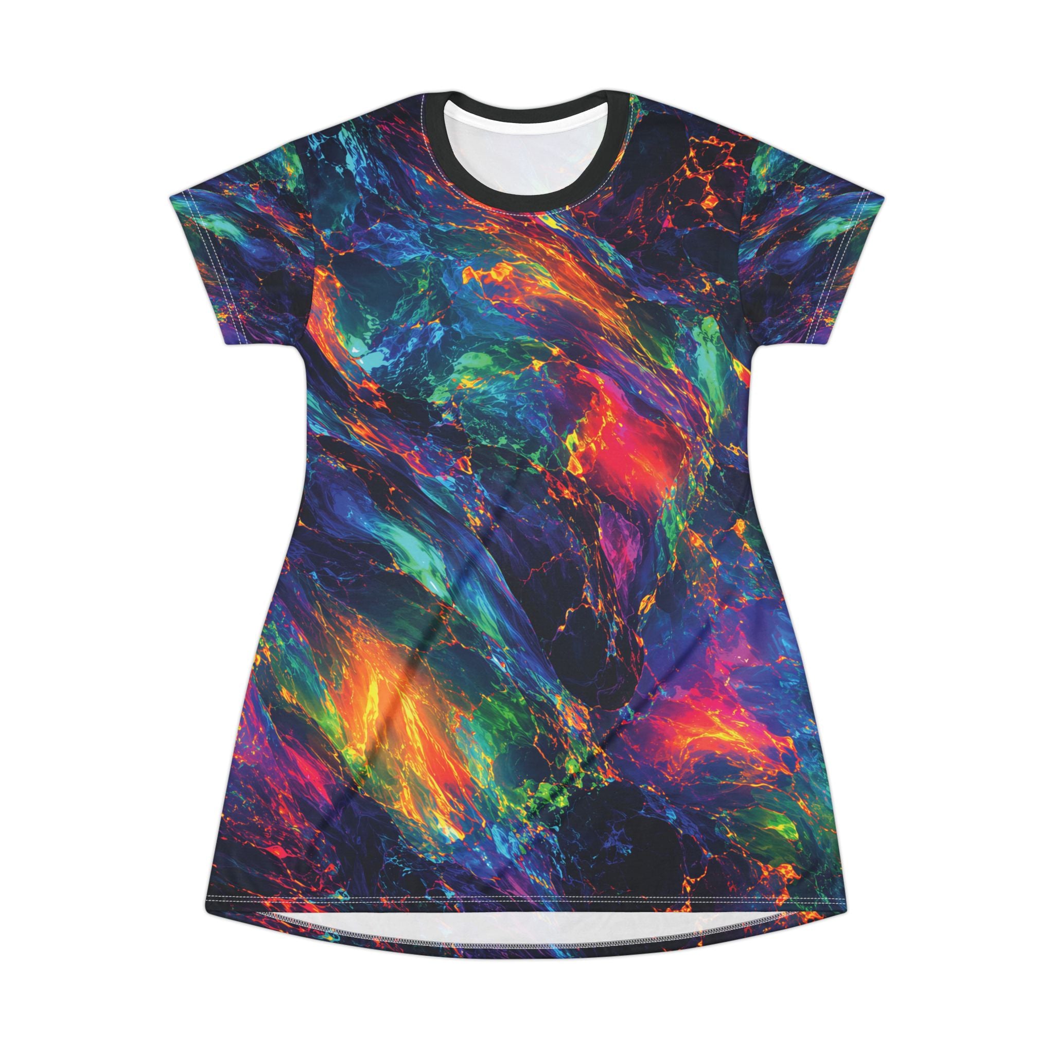 T‑Shirt Dress, Not Your Average Neon Nebula Tee