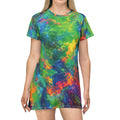Opal Abstract Nebula Tie-Dye T-Shirt Dress