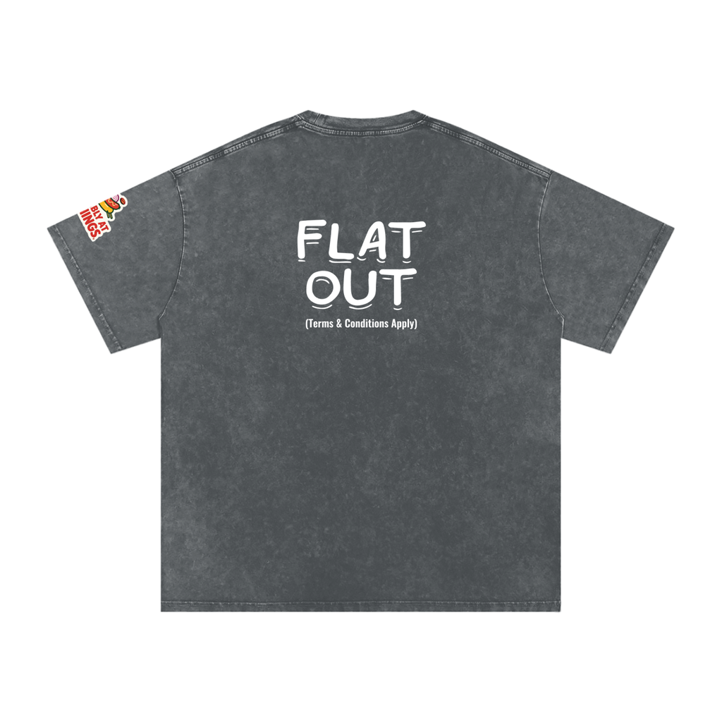Not The Ordinary Snow Washed Oversized Cotton T-Shirt Flat Out Weekend Uniform Tee
