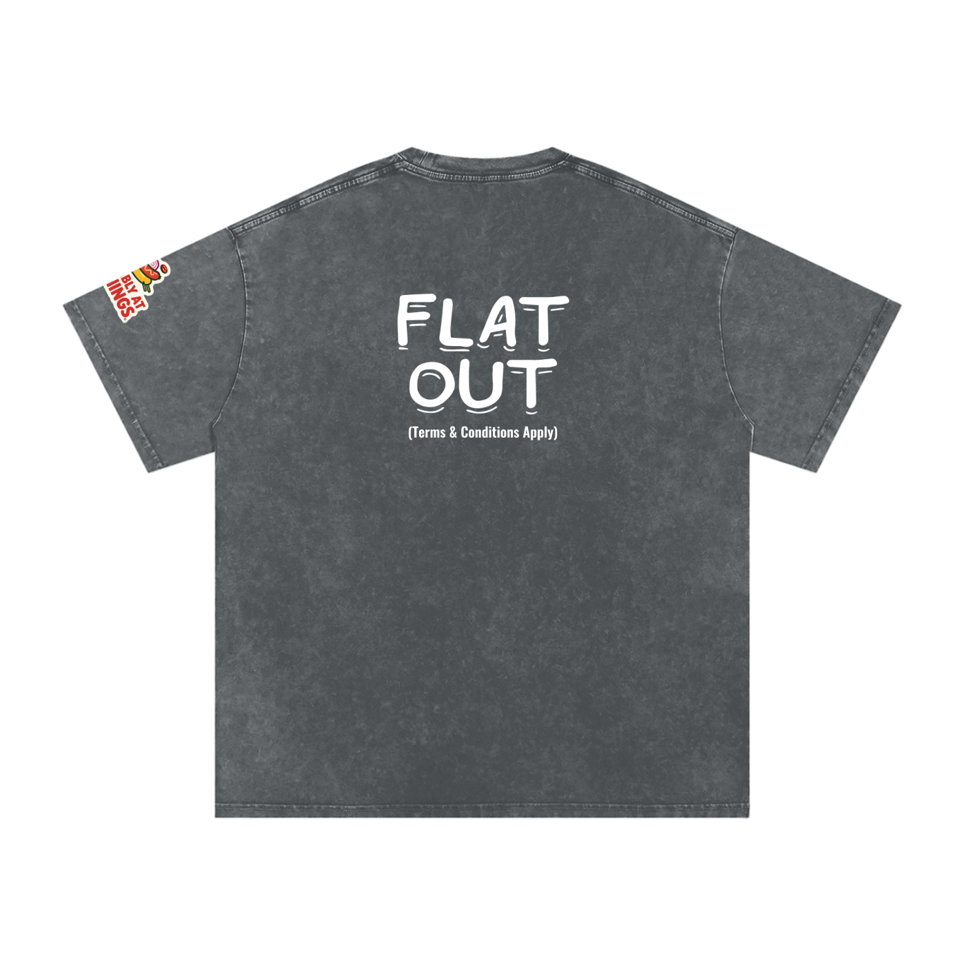 Not The Ordinary Snow Washed Oversized Cotton T-Shirt Flat Out Weekend Uniform Tee