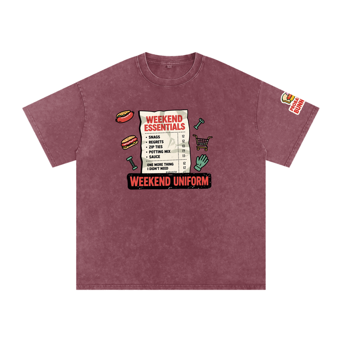 Not The Ordinary Snow Washed Oversized Cotton T-Shirt Flat Out Weekend Uniform Tee