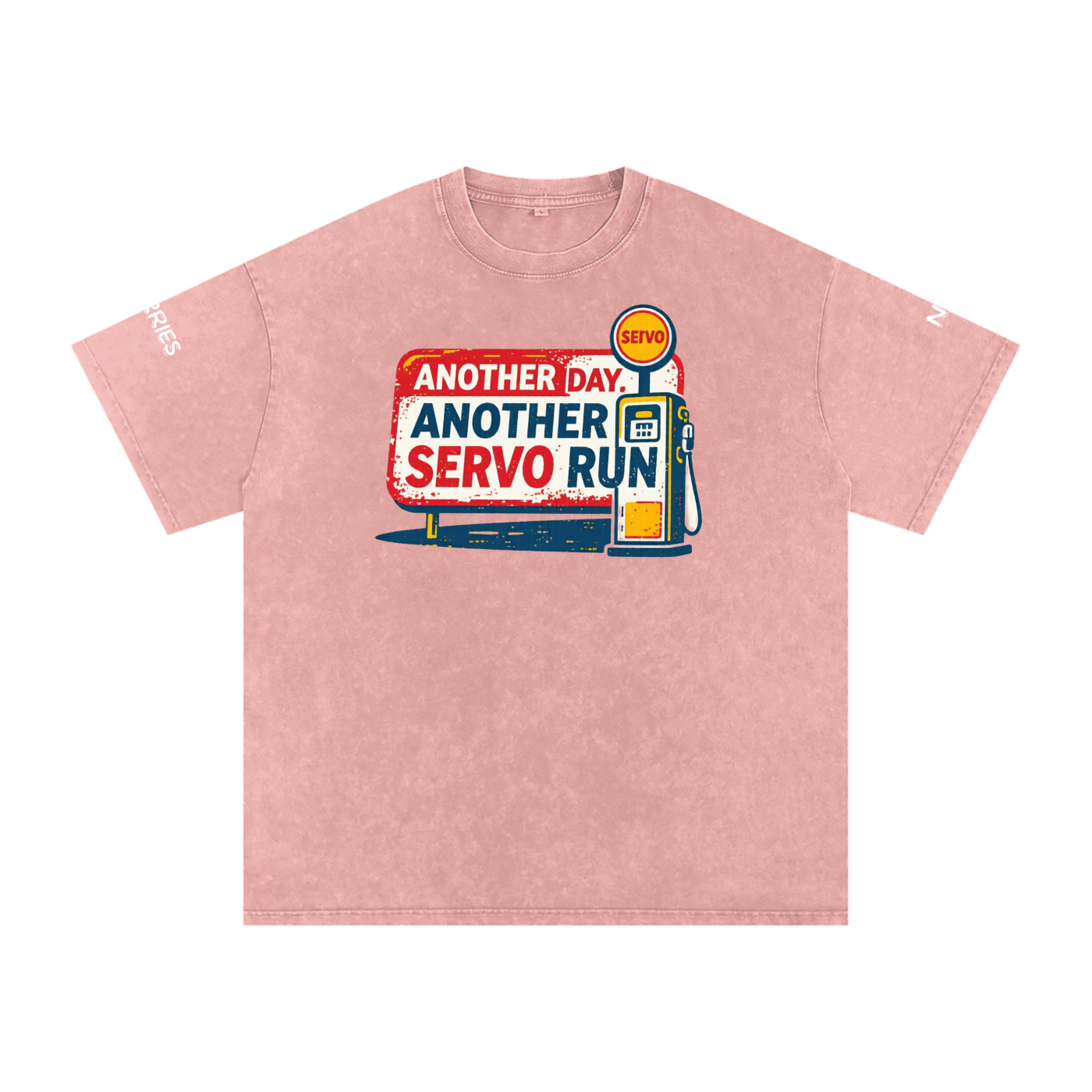 Not the Usual Snow Washed Oversized Cotton T-Shirt Another Day Servo Run Tee