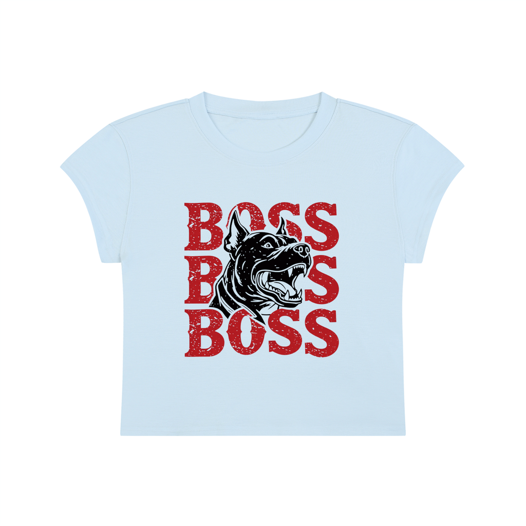 Not Silent Women's Slim-Fit Cropped T-Shirt - Boss Bark Women’s Crop Tee