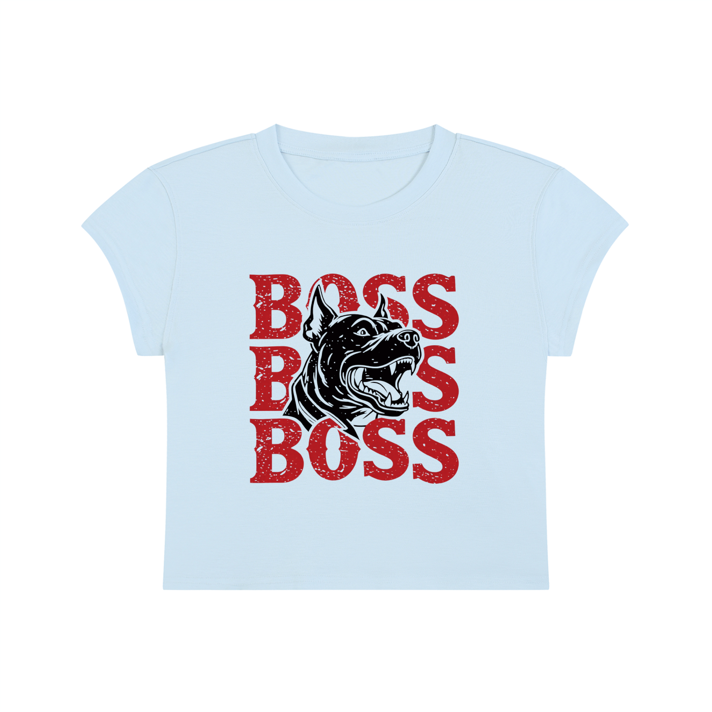 Not Silent Women's Slim-Fit Cropped T-Shirt - Boss Bark Women’s Crop Tee