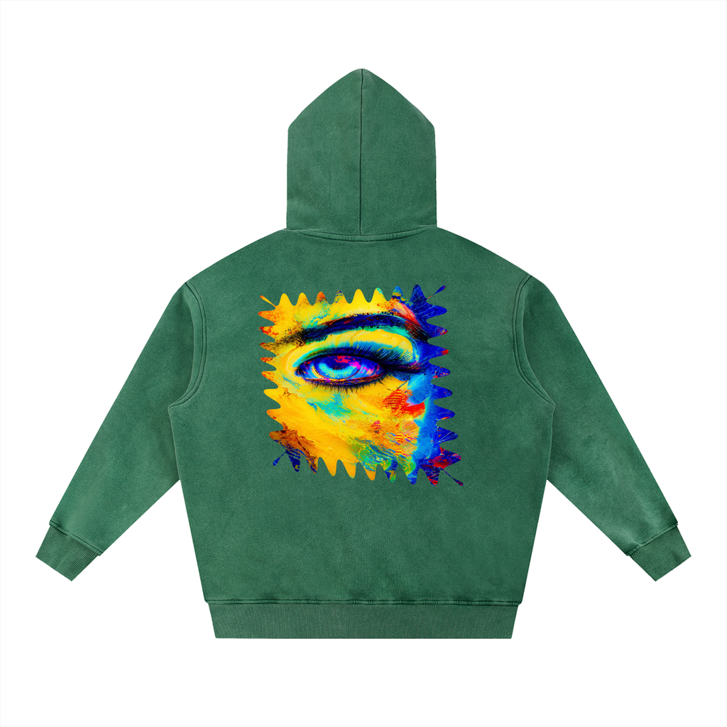 Not Calm Third Floor Energy Snow Wash Oversized Hoodie