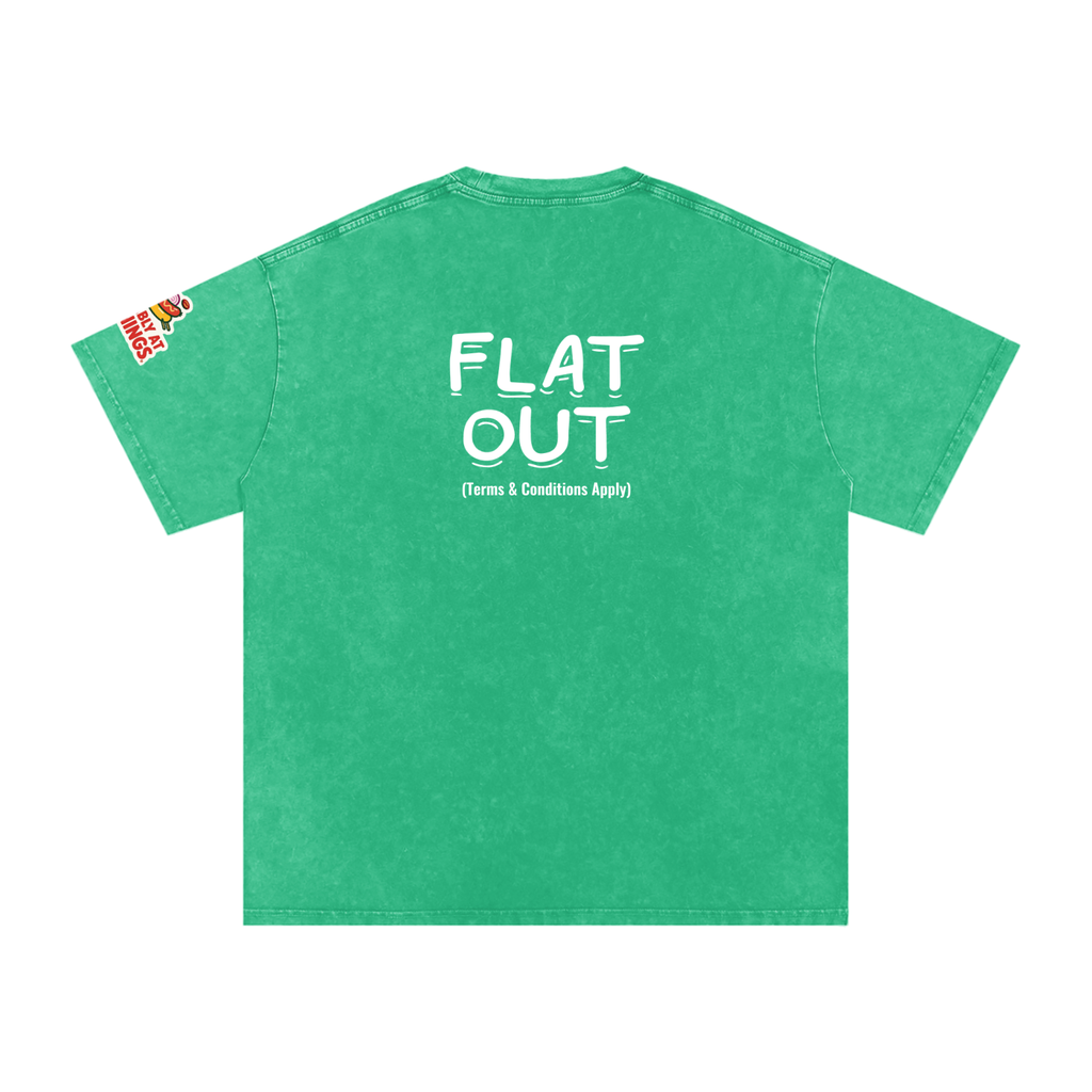 Not The Ordinary Snow Washed Oversized Cotton T-Shirt Flat Out Weekend Uniform Tee