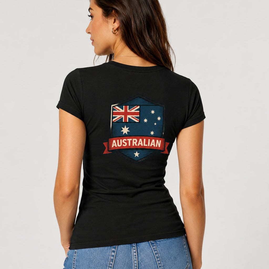 Not Muted Women’s Slim Raglan T-Shirt Aussie Identity Tee