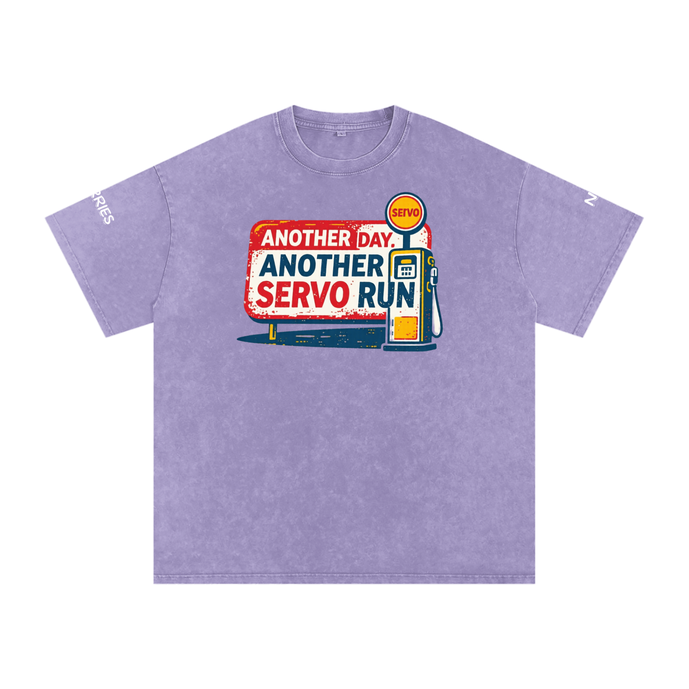 Not the Usual Snow Washed Oversized Cotton T-Shirt Another Day Servo Run Tee
