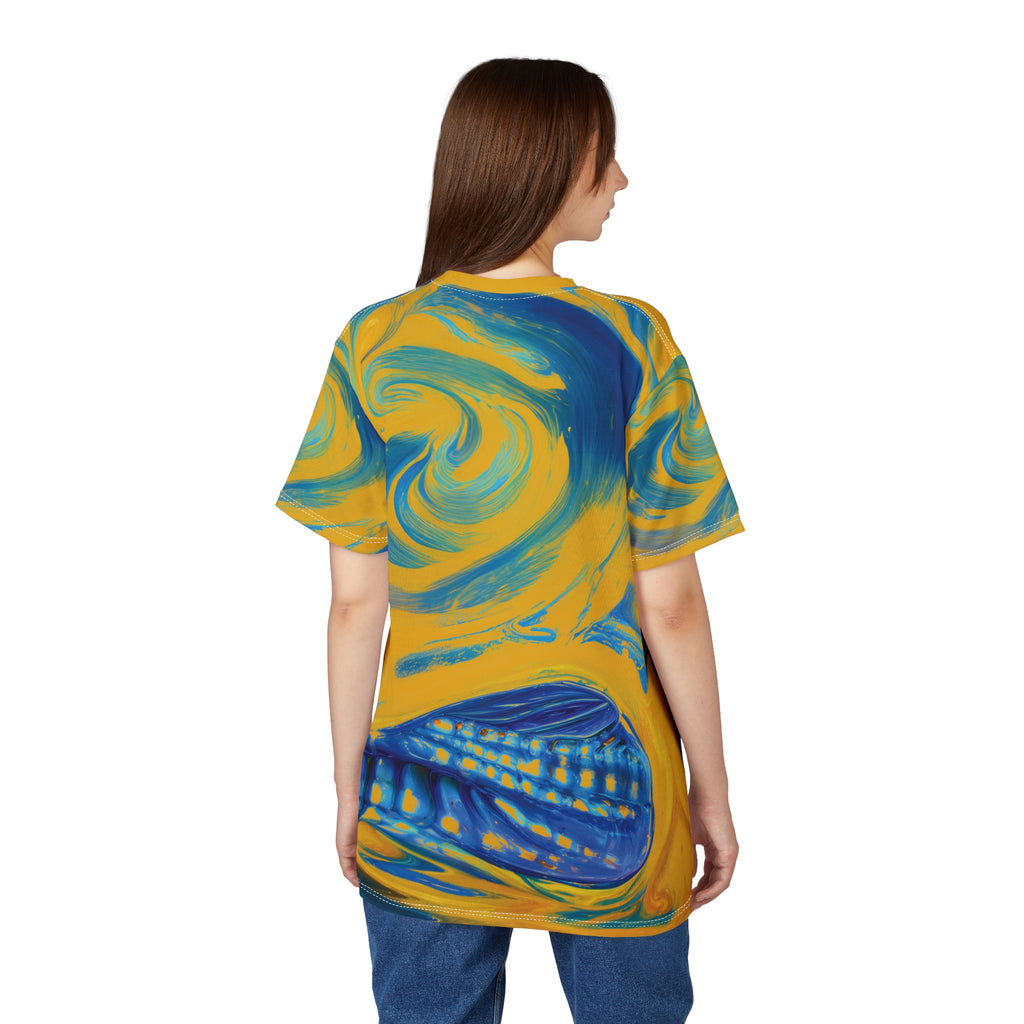 Solar Gaze Opal Eye Tee Bold Yellow & Blue T-Shirt