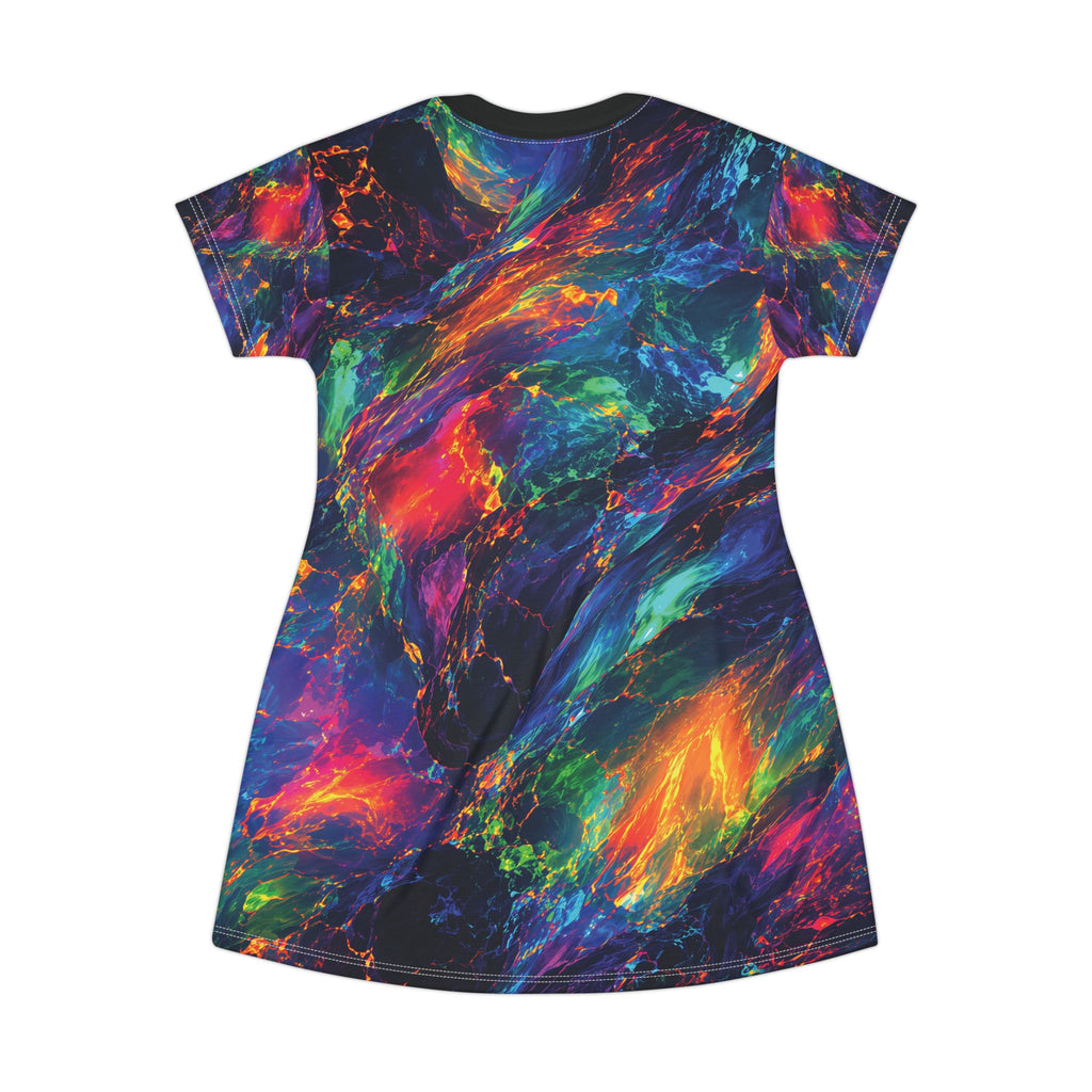 T‑Shirt Dress, Not Your Average Neon Nebula Tee
