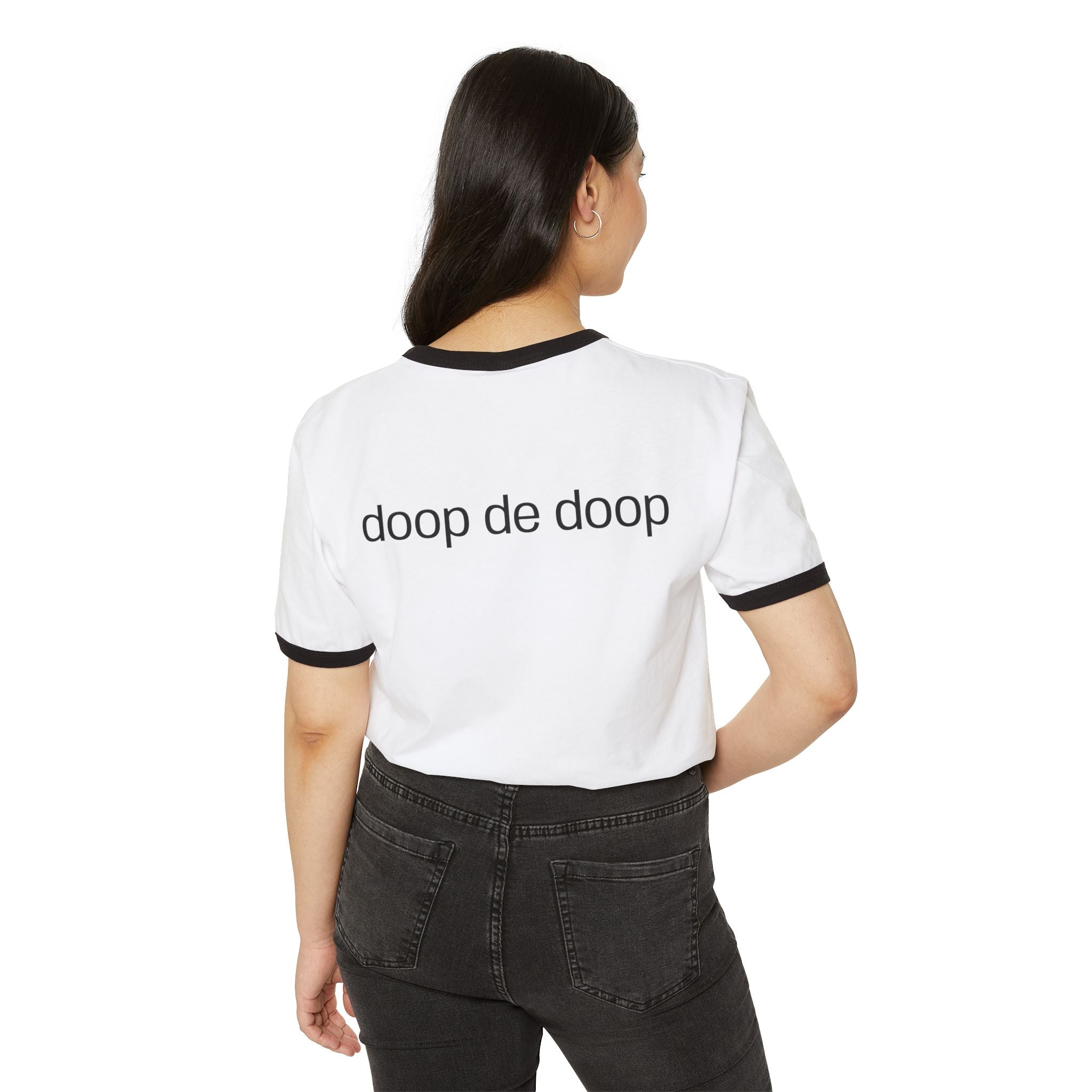 Not The Plain Option Work of Art Everybody Ringer Tee — doop de doop Graphic T‑Shirt