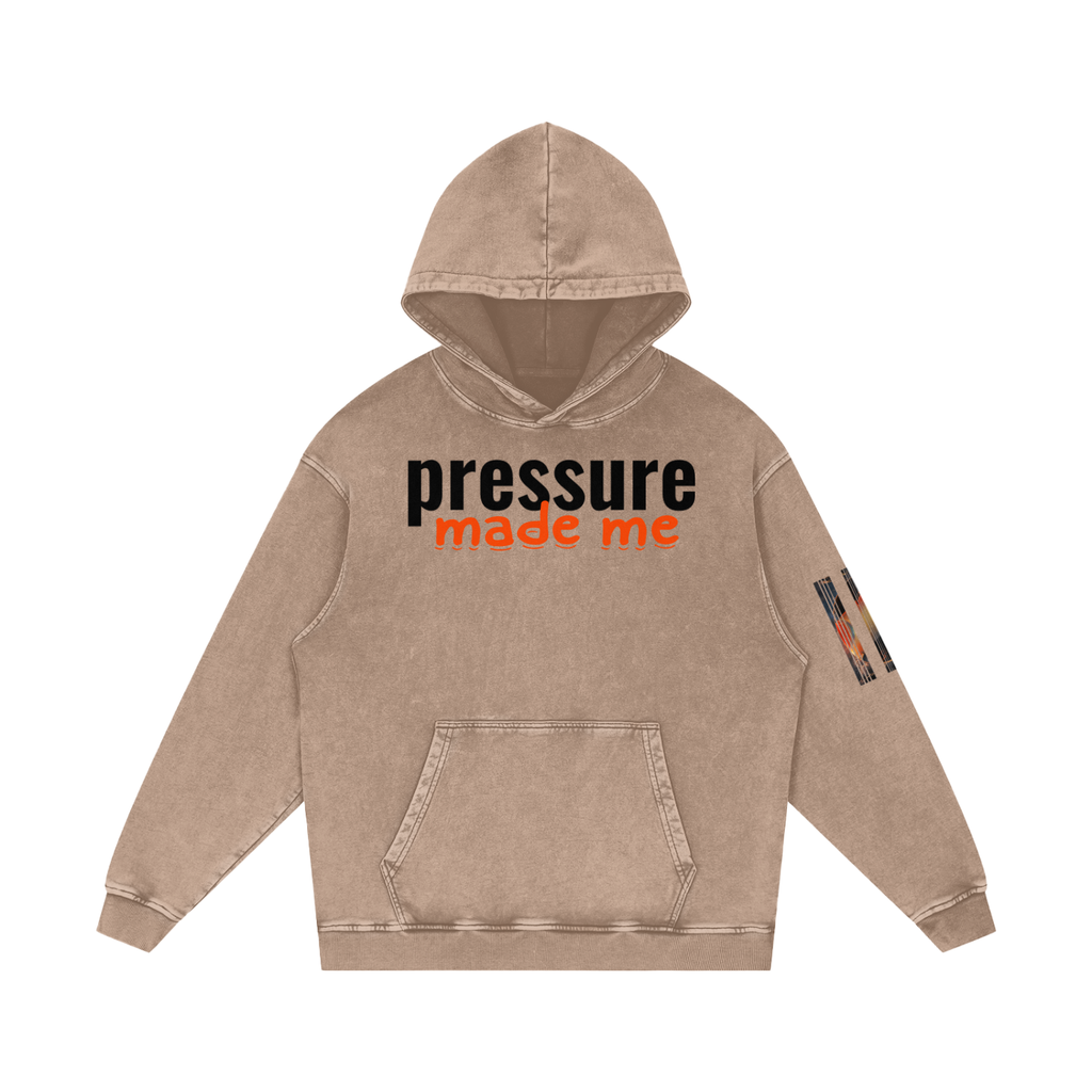 Not Just Another Fire Opal Snow Washed Loose Cotton Hoodie