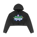 Not Made For Basic Closets Women’s Mineral Washed Crop Hoodie Flesh Vessel