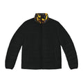 Black Puffer Jacket with Midnight Ember Collar