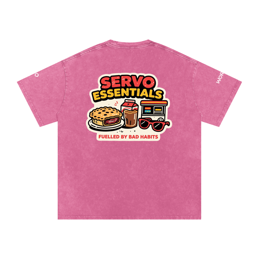 Not the Usual Snow Washed Oversized Cotton T-Shirt Another Day Servo Run Tee
