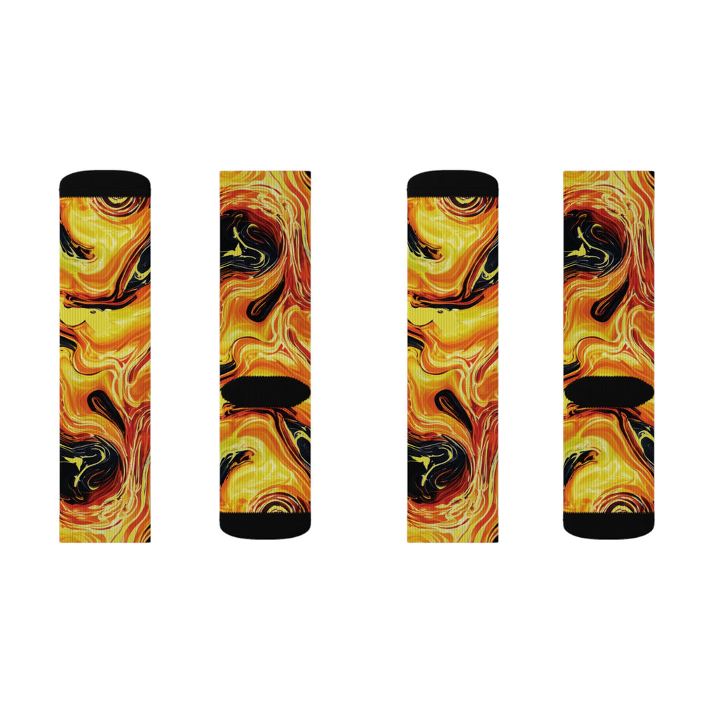 Socks, The Coolest Inferno Swirl Crew Socks