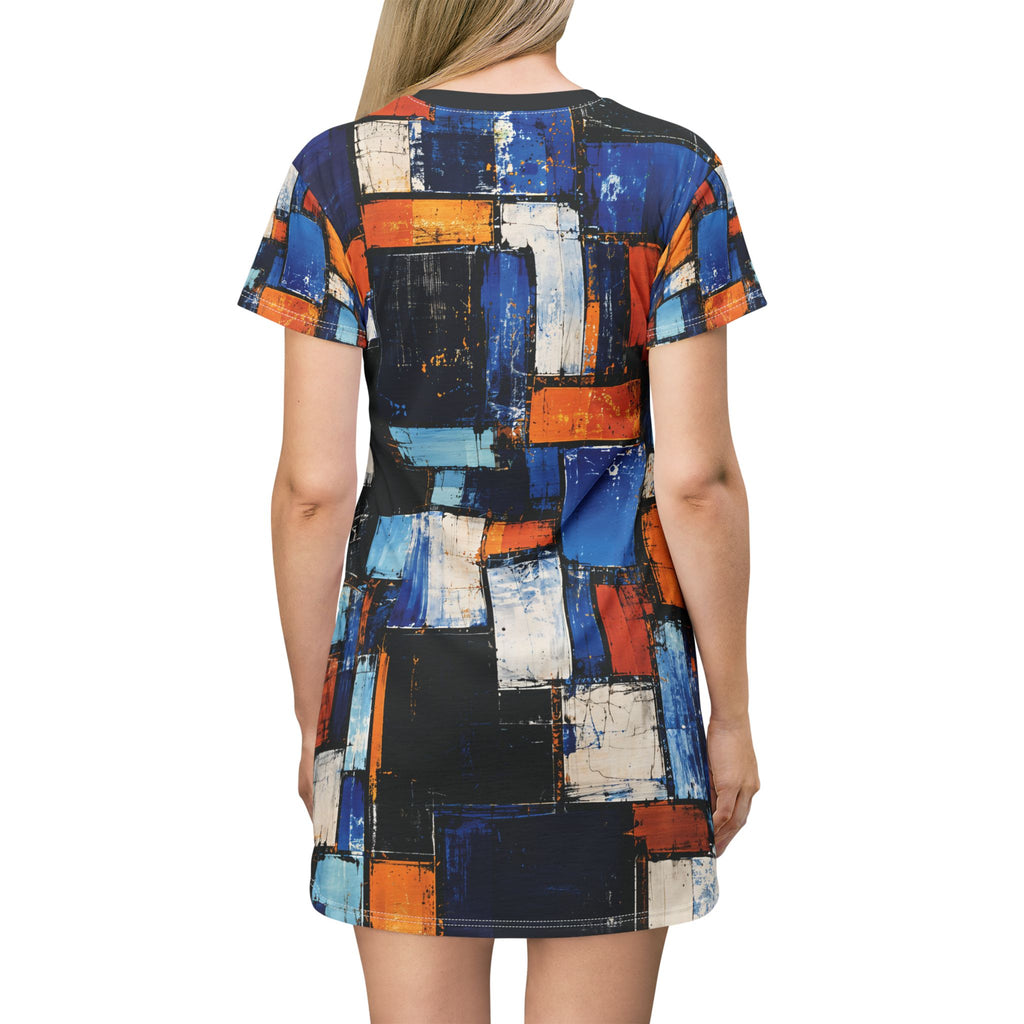 T-Shirt Dress, Not Your Basic Opal Abstract Block