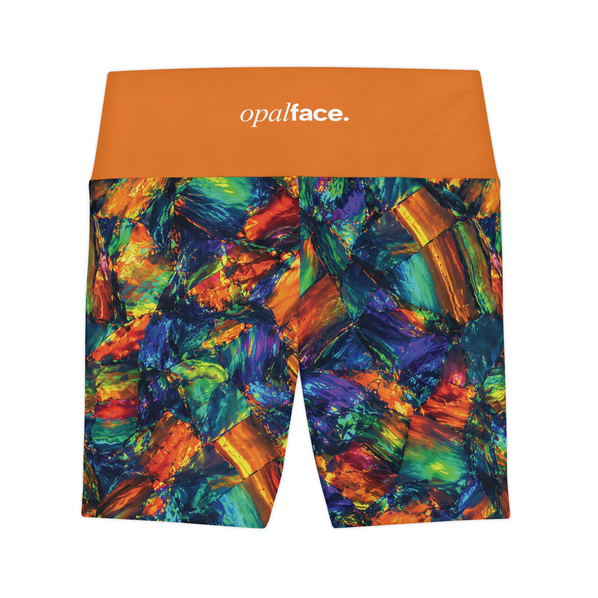 Prism Blaze High-Waist Workout Shorts Athletic Bike Shorts