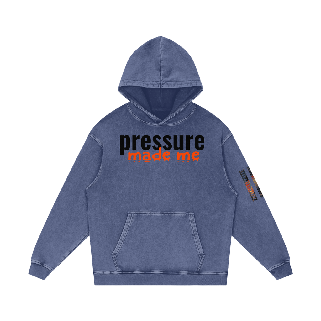 Not Just Another Fire Opal Snow Washed Loose Cotton Hoodie