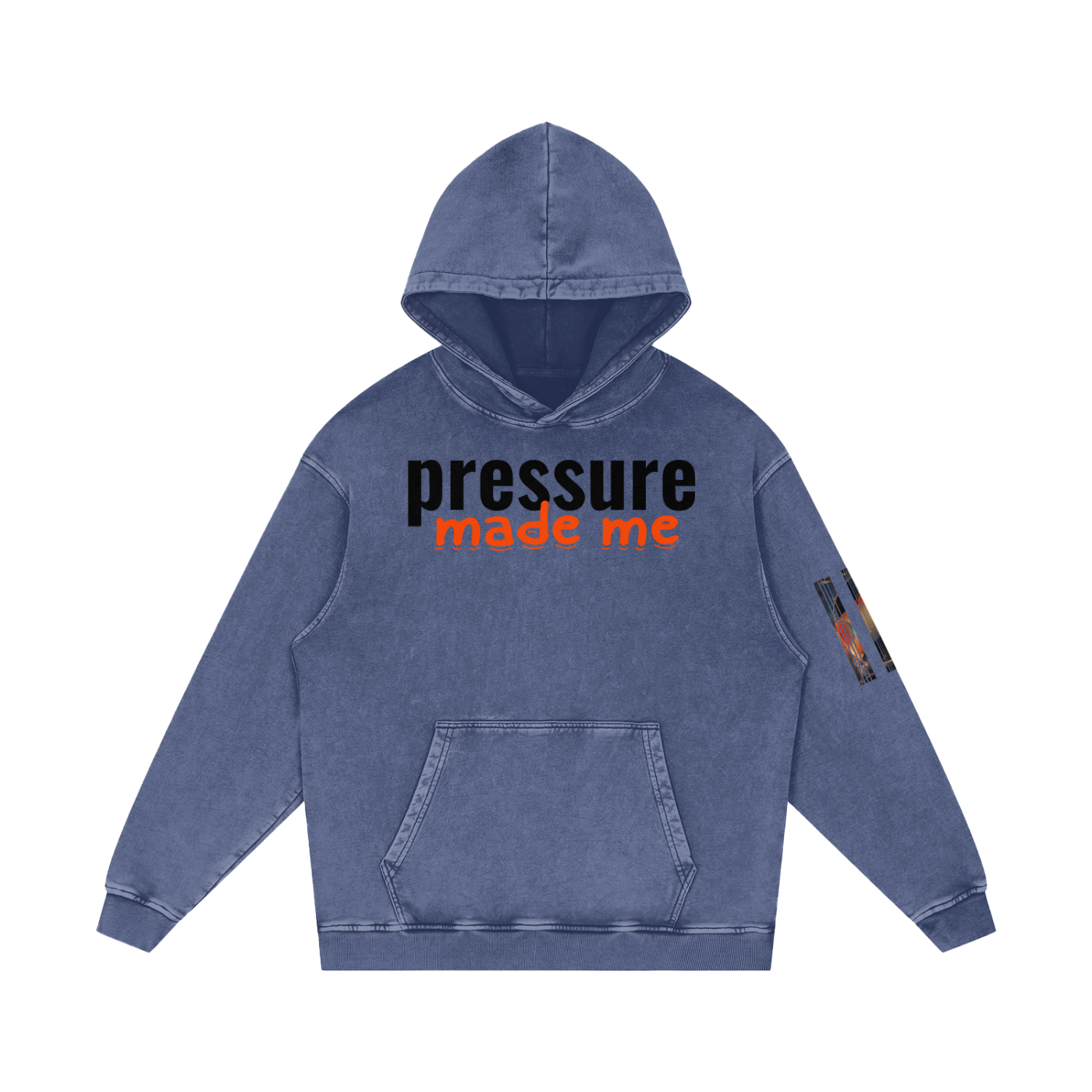 Not Just Another Fire Opal Snow Washed Loose Cotton Hoodie