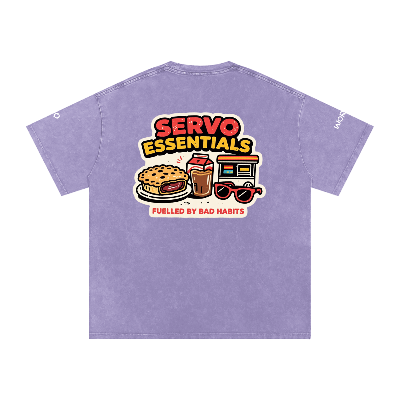 Not the Usual Snow Washed Oversized Cotton T-Shirt Another Day Servo Run Tee