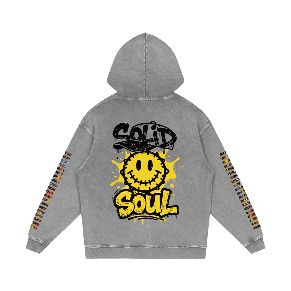 Not Dull Snow Washed Loose Cotton Hoodie 67 Energy