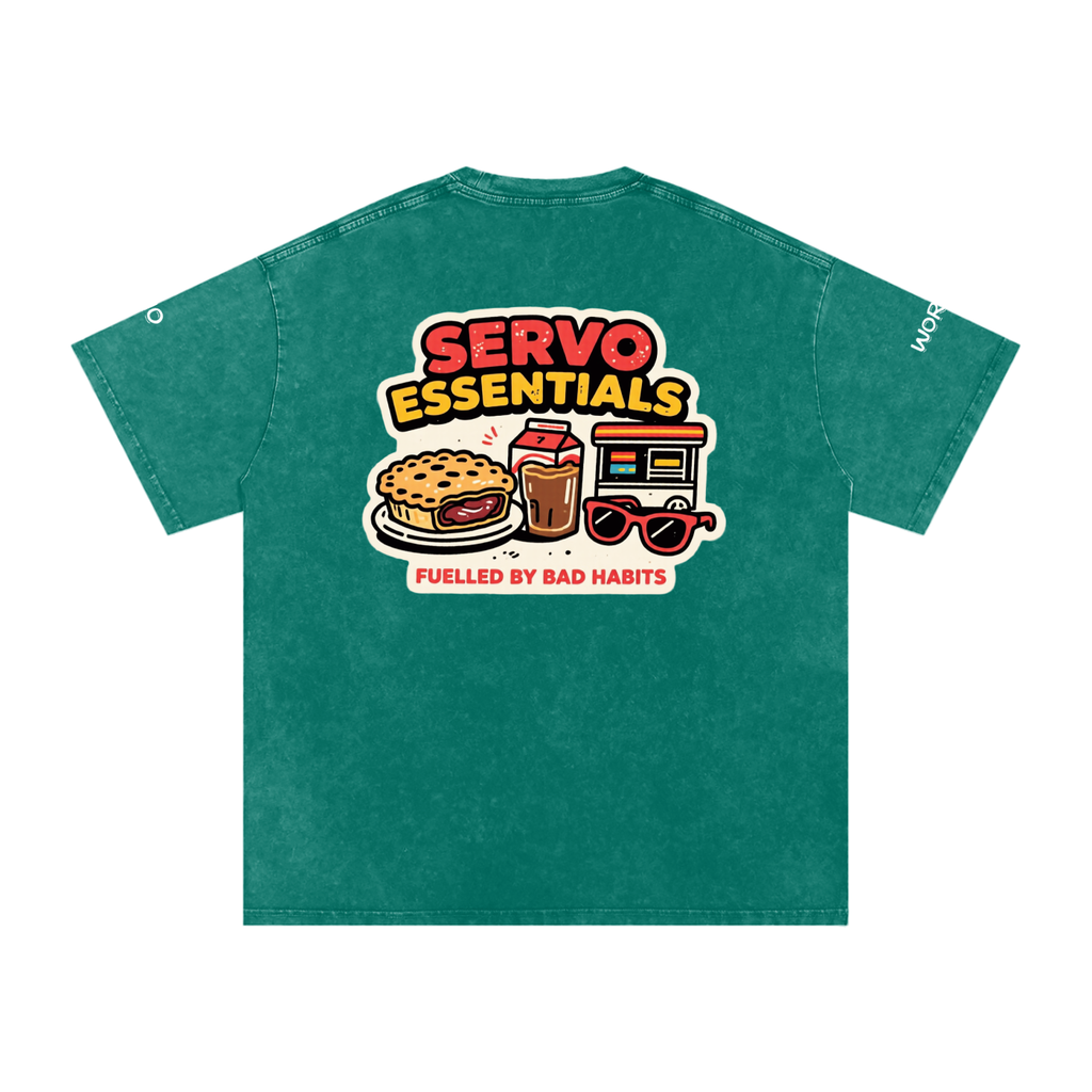 Not the Usual Snow Washed Oversized Cotton T-Shirt Another Day Servo Run Tee