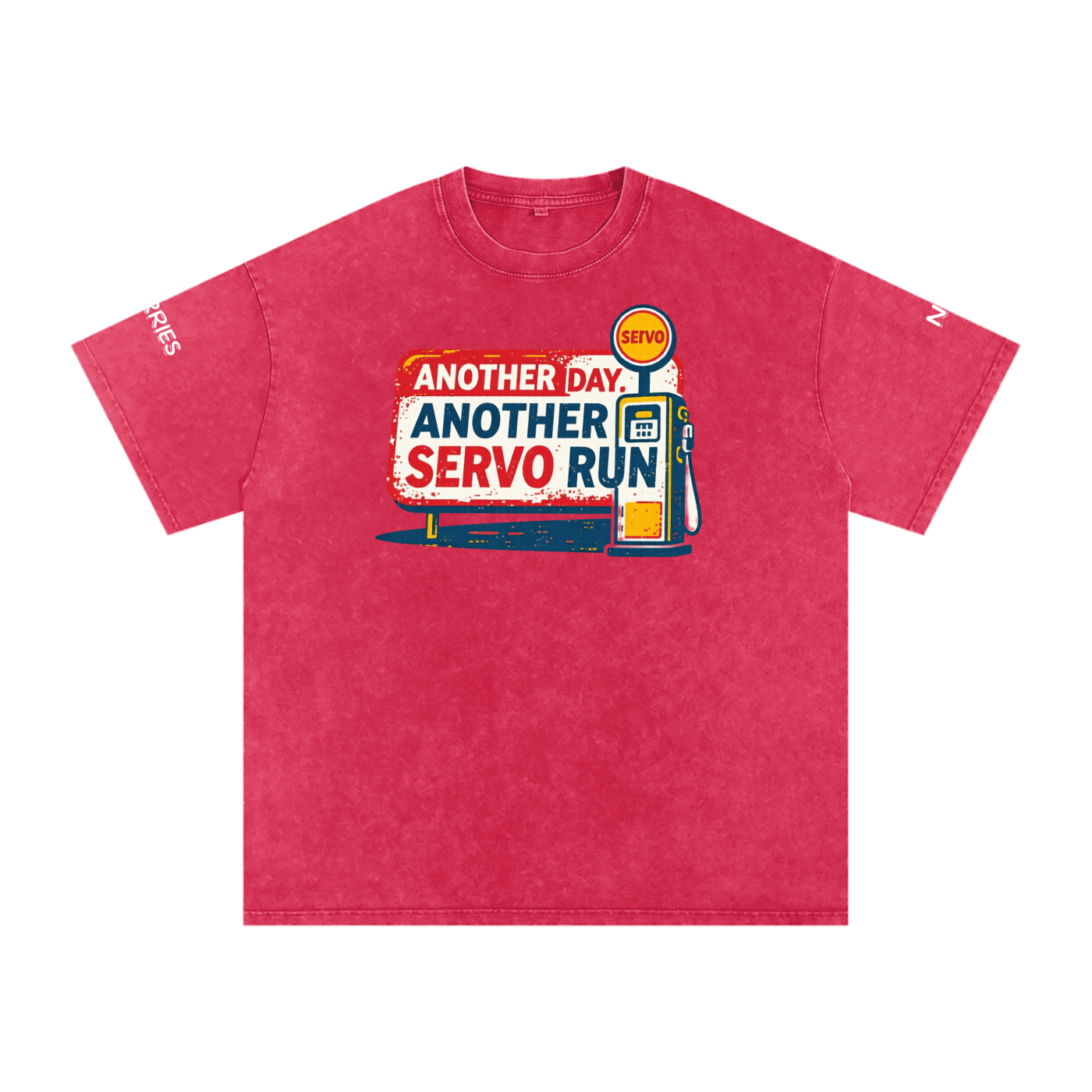 Not the Usual Snow Washed Oversized Cotton T-Shirt Another Day Servo Run Tee
