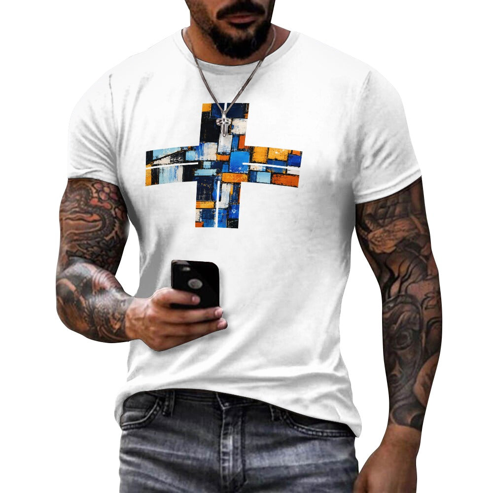 Men's Cotton T-shirt, Not Your Basic Crossline Opal Cotton Tee