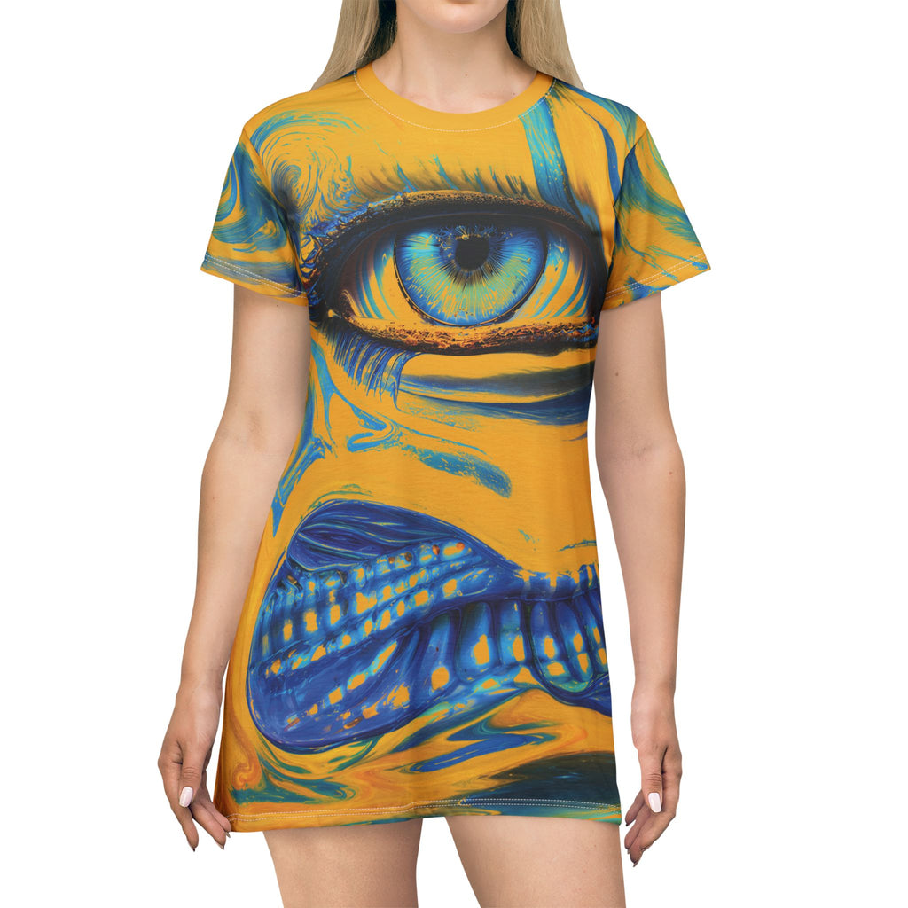 Surreal Opal Blue Eye T-Shirt Dress