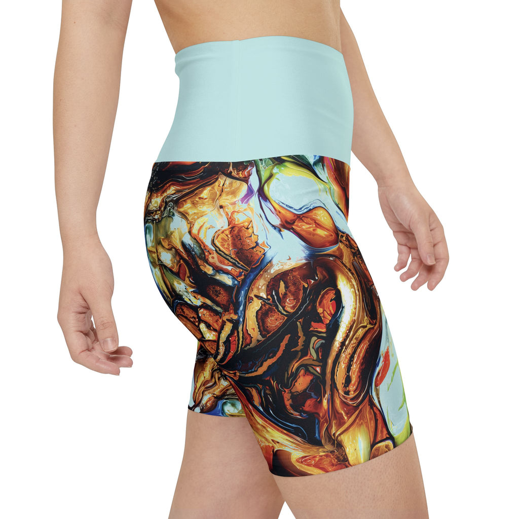 Molten Aura High-Waist Workout Shorts Athletic Biker Shorts
