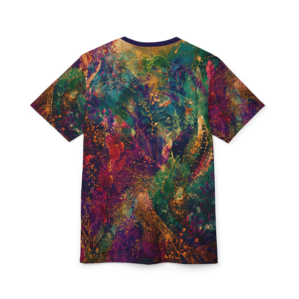 Cut & Sew Opal Teal Eye Artwork T-Shirt All-Over Print