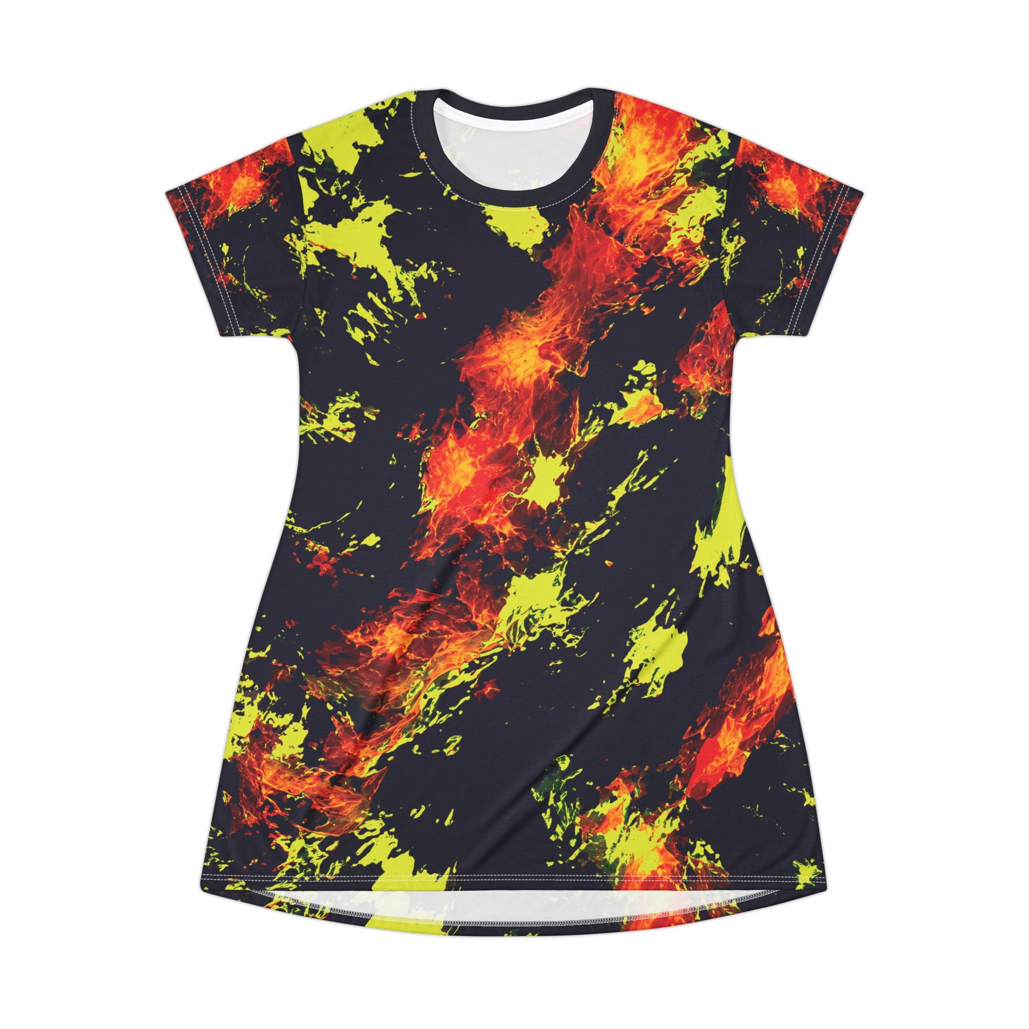 Black Opal Flame T-Shirt Dress