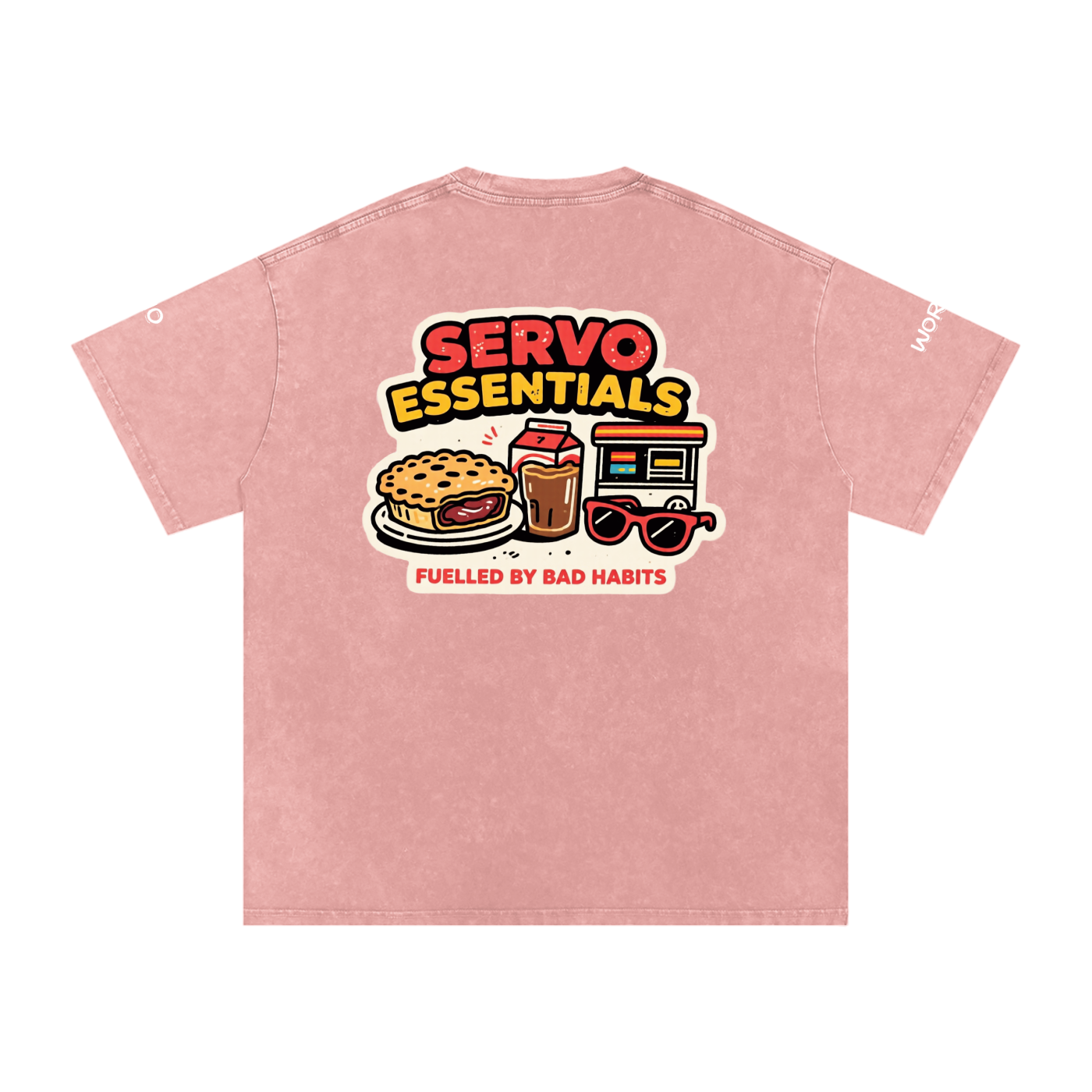 Not the Usual Snow Washed Oversized Cotton T-Shirt Another Day Servo Run Tee