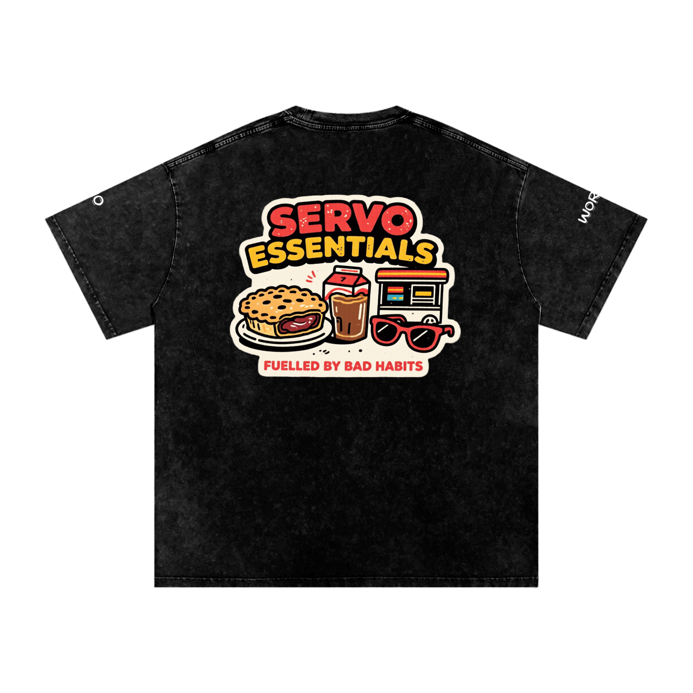 Not the Usual Snow Washed Oversized Cotton T-Shirt Another Day Servo Run Tee