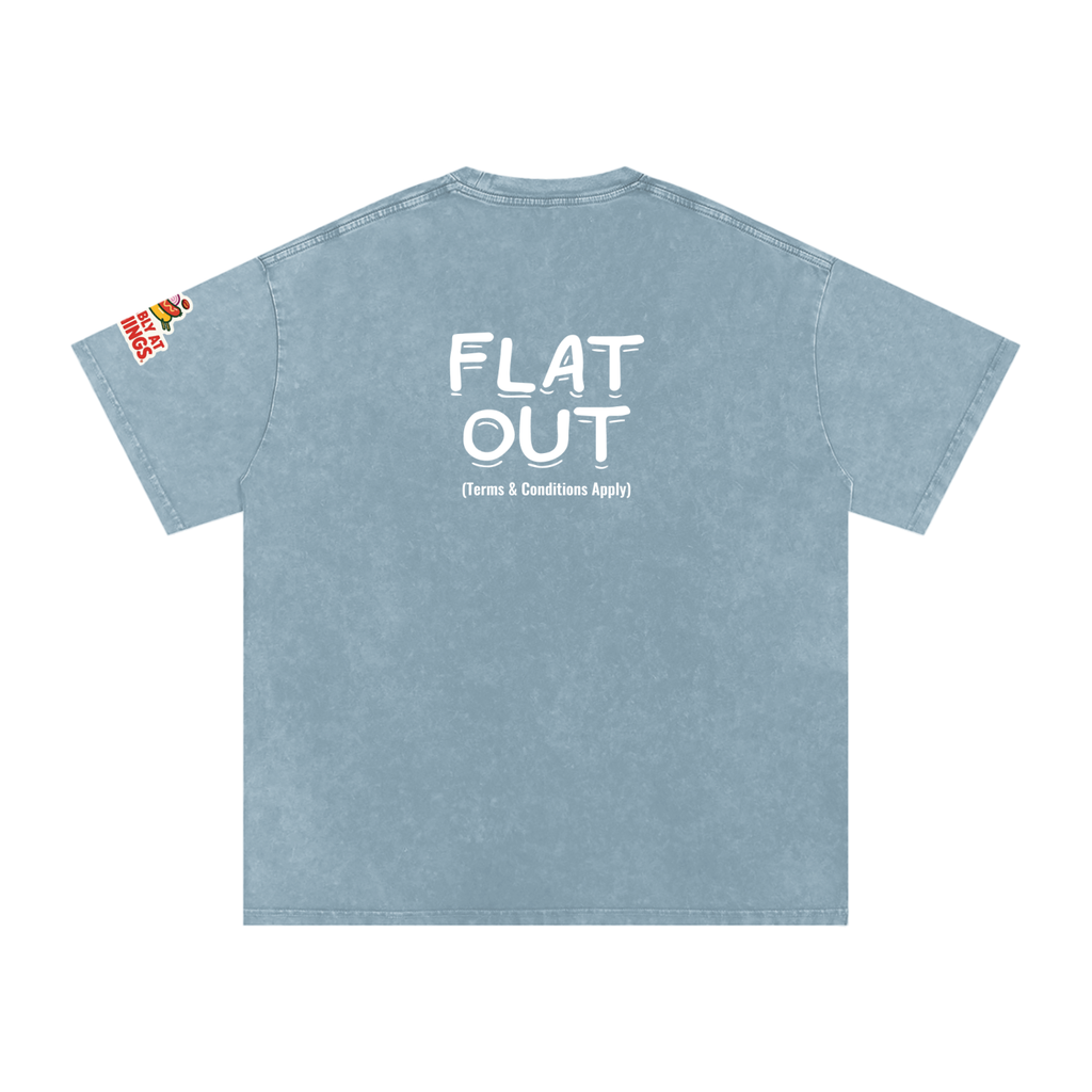 Not The Ordinary Snow Washed Oversized Cotton T-Shirt Flat Out Weekend Uniform Tee