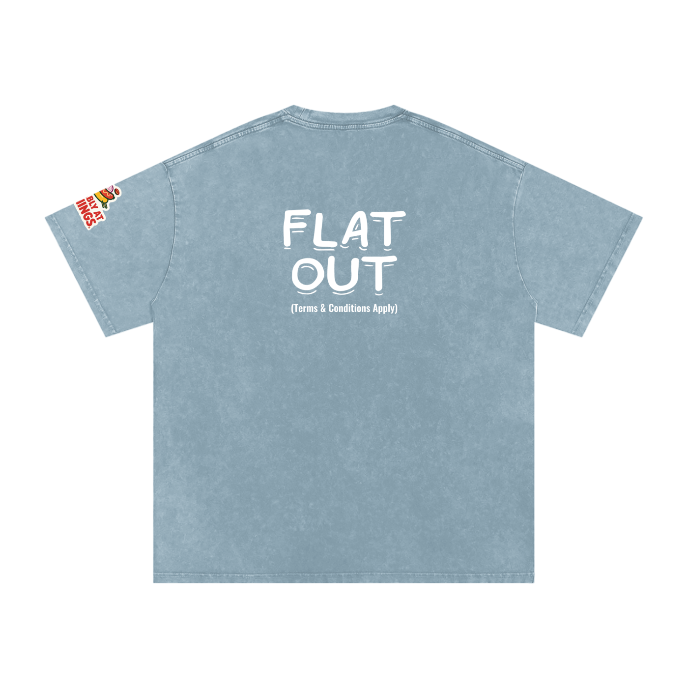 Not The Ordinary Snow Washed Oversized Cotton T-Shirt Flat Out Weekend Uniform Tee
